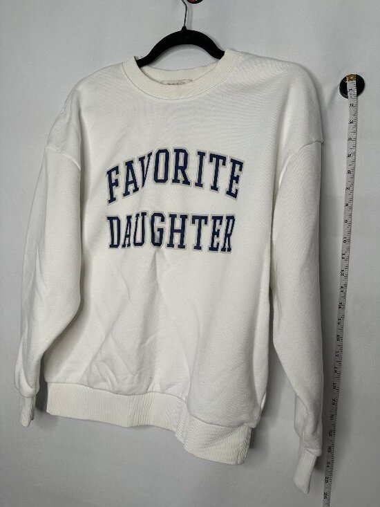 Favorite Daughter Tops - Favorite Daughter Varsity Logo Graphic Sweatshirt S Athleisure Loungewear